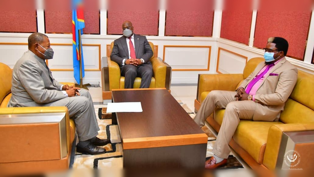RDC: Lambert Mende et Thierry Monsenepwo du FCC reçus par le Président de la République