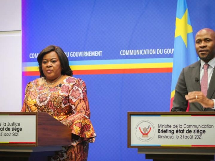 RDC: Briefing entre le ministre de la communication et la ministre d’état à la justice sur l’évaluation de l’état de siège sur ce secteur