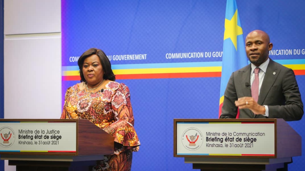 RDC: Briefing entre le ministre de la communication et la ministre d’état à la justice sur l’évaluation de l’état de siège sur ce secteur