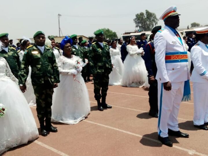Lualaba: Une cérémonie inédite de mariage qui unit 150 couples dans les rangs de l’armée et de la police à Kolwezi
