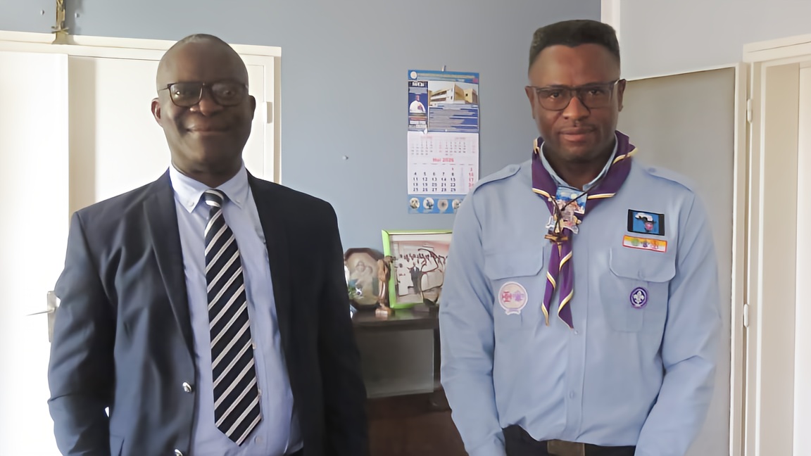 Soutien de l’Église catholique au scoutisme africain: Pascal Mwangala reçu par Mgr Fulgence Muteba